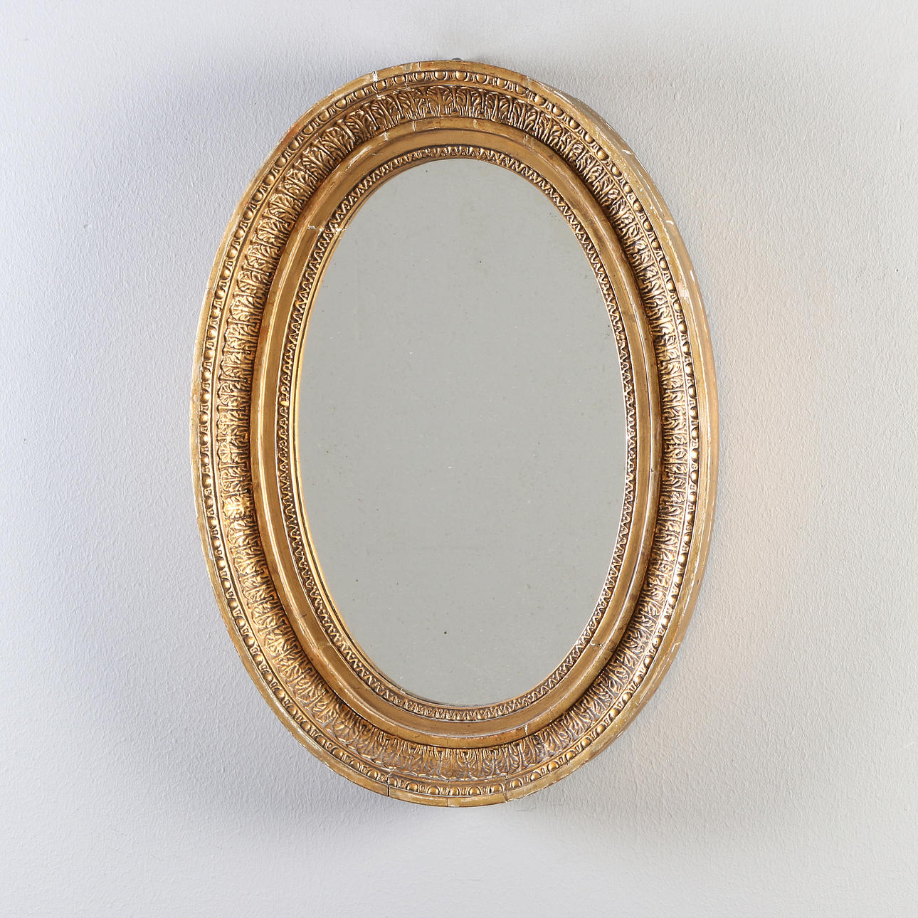 MIRROR. Bronzed. Late Empire, 19th century.