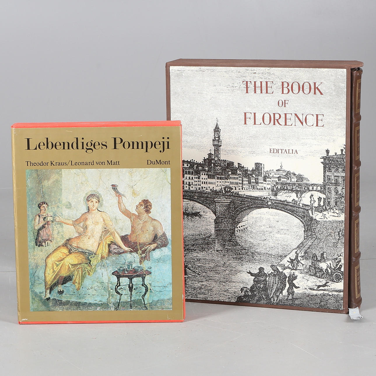 KULTUR/KONST, böcker, 2 st, The Book of Florence samt Lebendiges Pompeji.