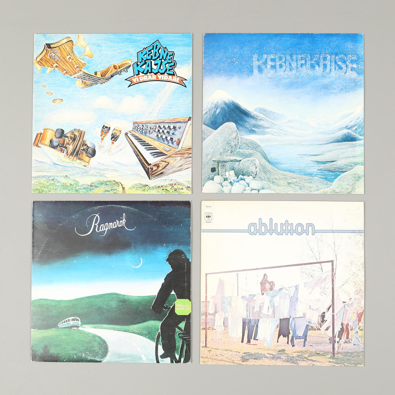 LP Skivor 4 st, Svensk progg, 1970-tal.