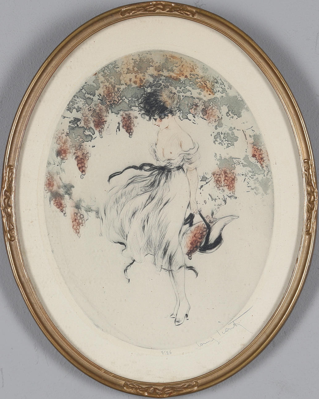 LOUIS ICART. Etsning, signerad samt otydligt numrerad.