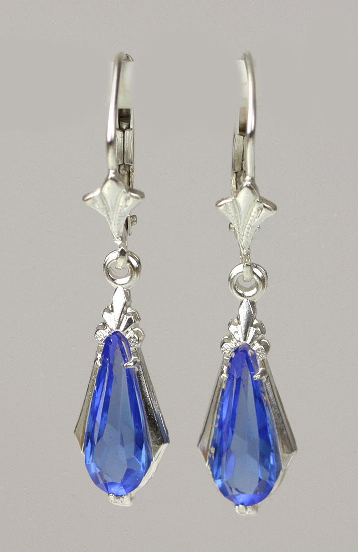 ART DECO ÖRHÄNGEN, 835 silver.