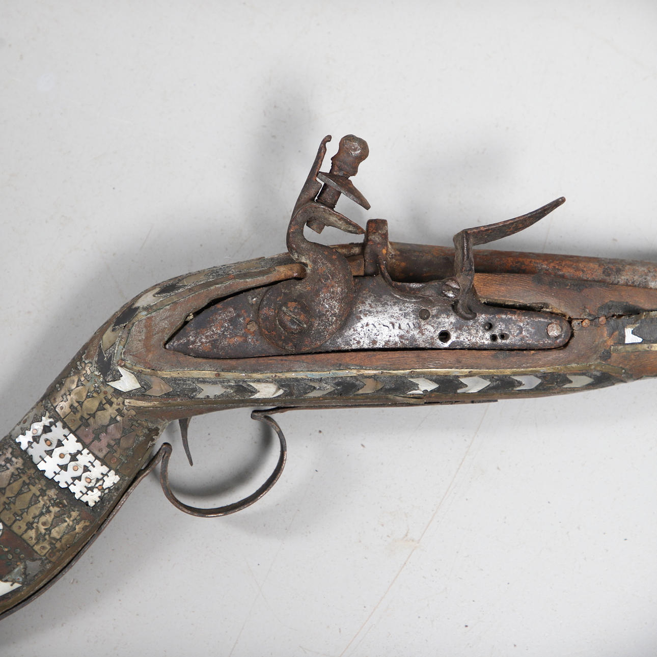A HIGHLY DECORATED LONG-BARRELLED PERSIAN RIFLE. Weapons & Militaria ...