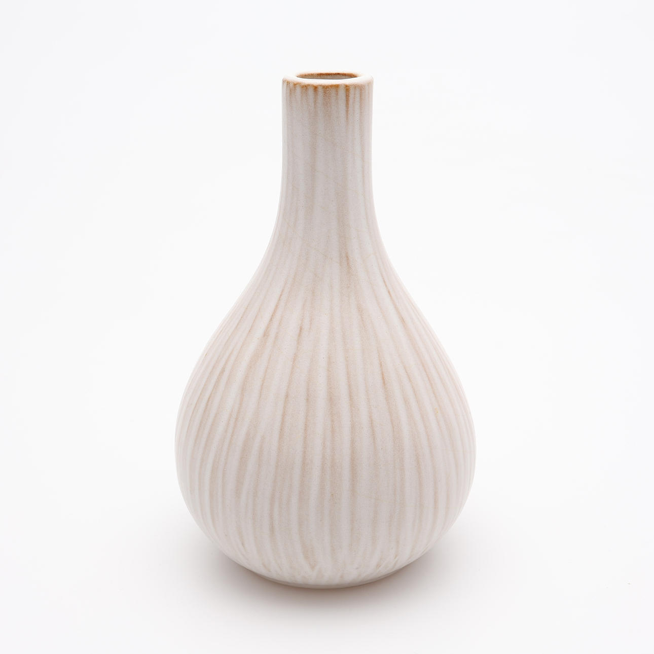 EJVIND NIELSEN. VASE, GLASERET KERAMIK.