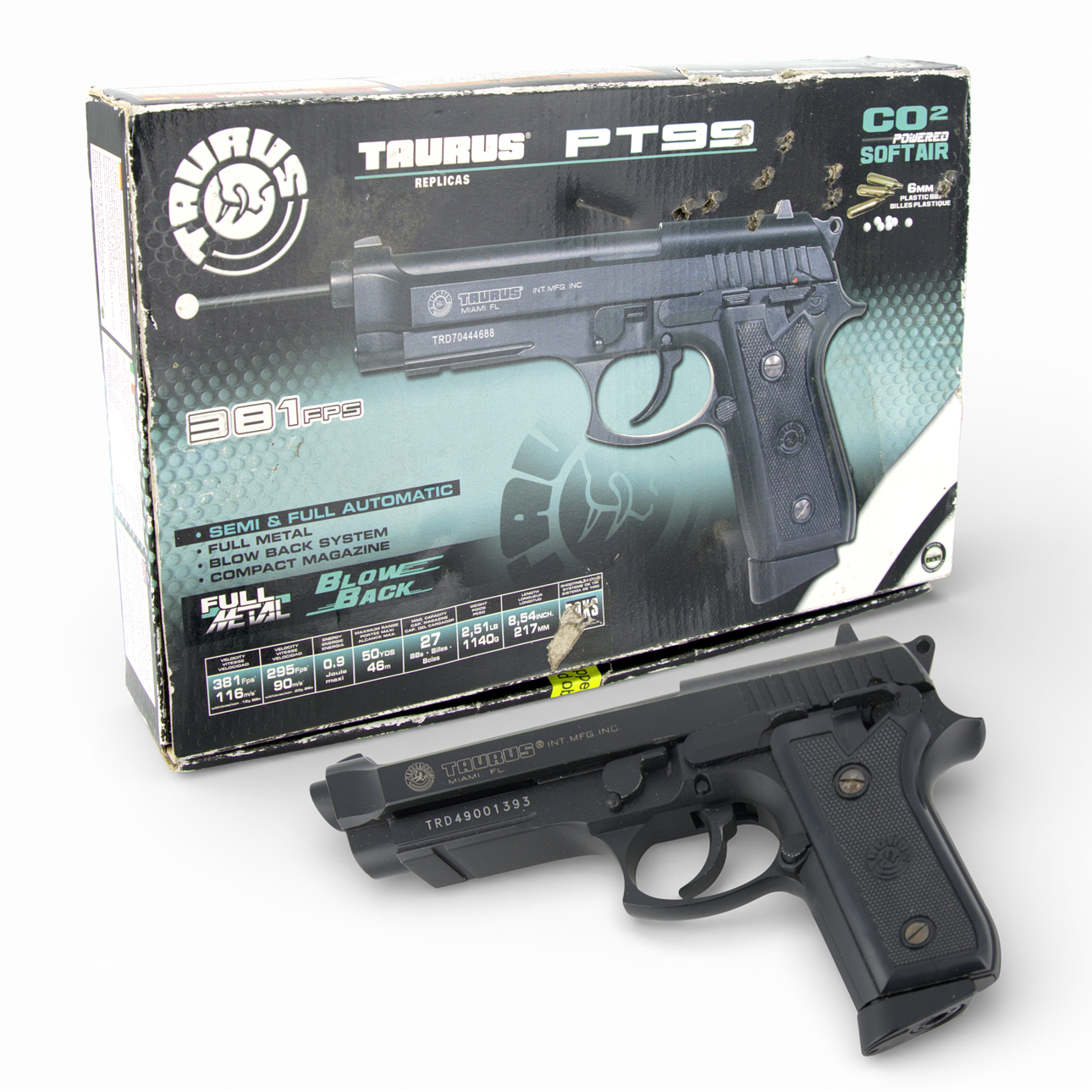 PISTOLA CARBONATADA, Taurus PT 99 AF.