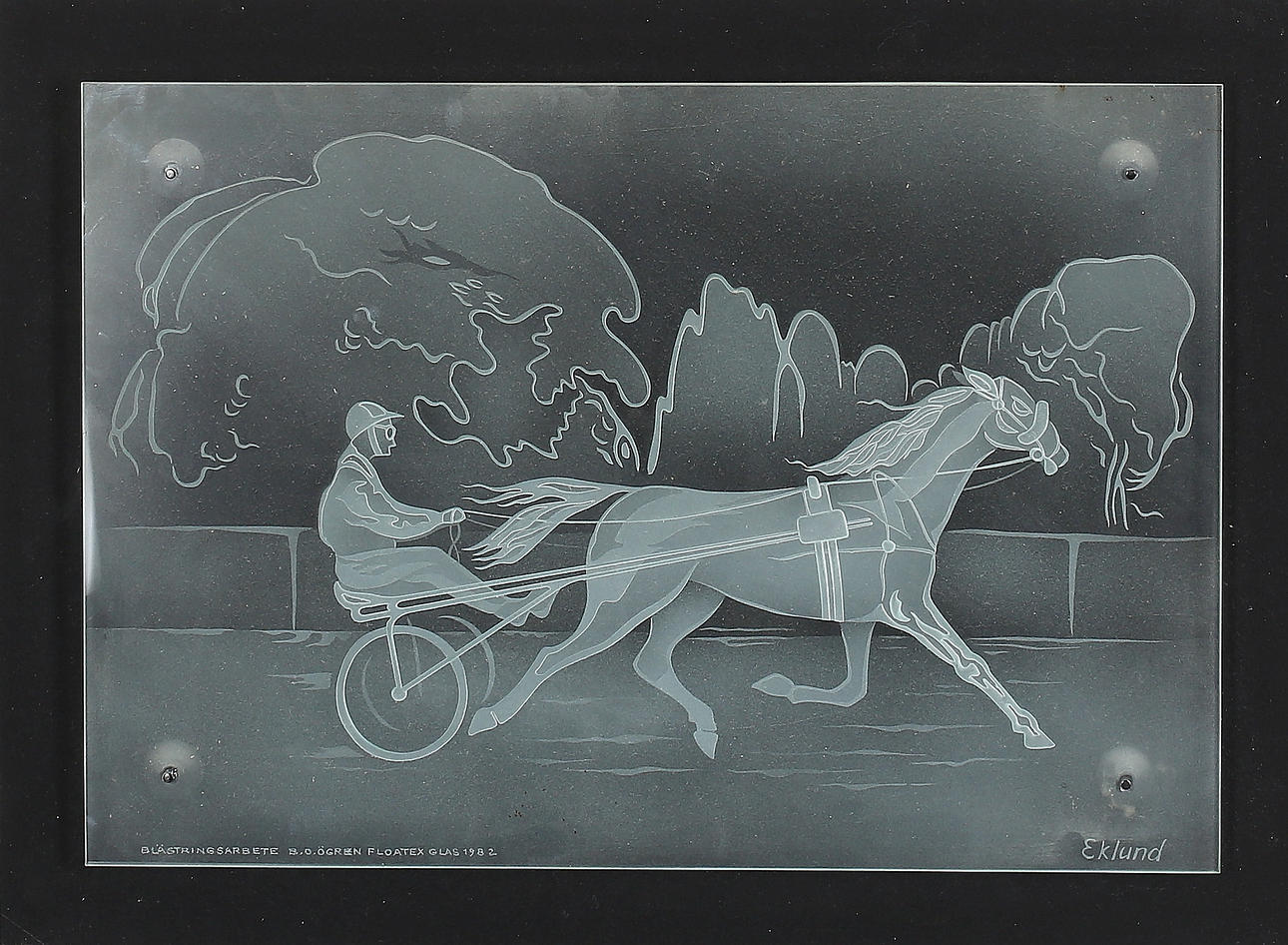 BENGT EKLUND. EFTER. Jockey, glas, 1900-tal.