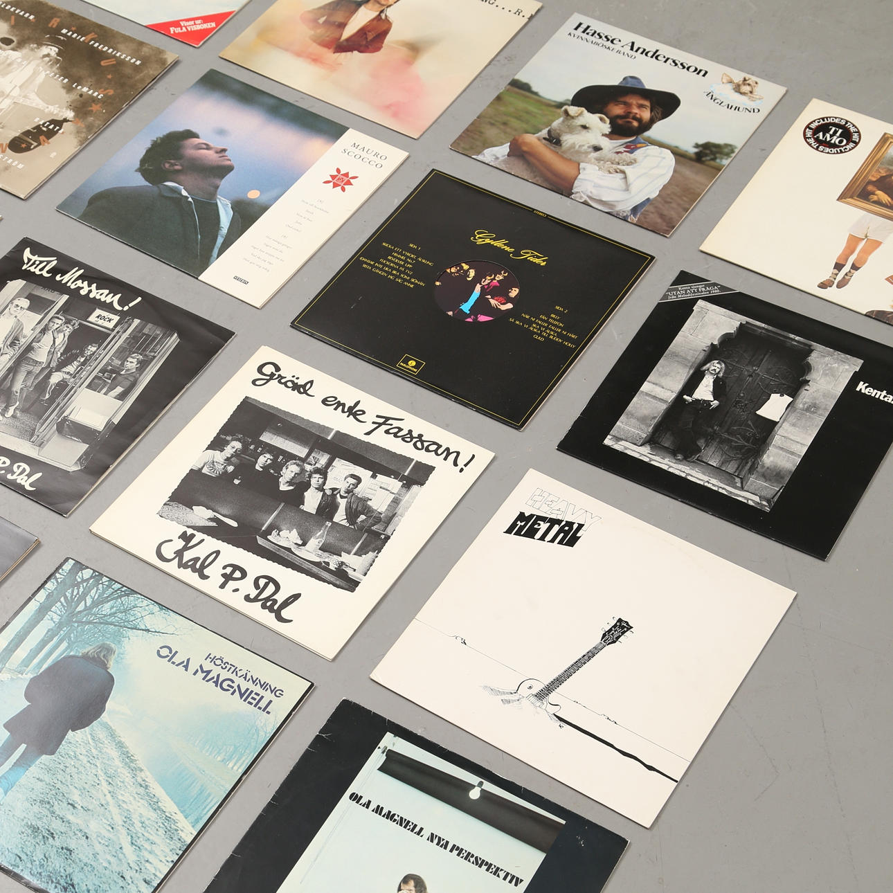 LP skivor, 30 st, Sverige, 1970/80-tal.