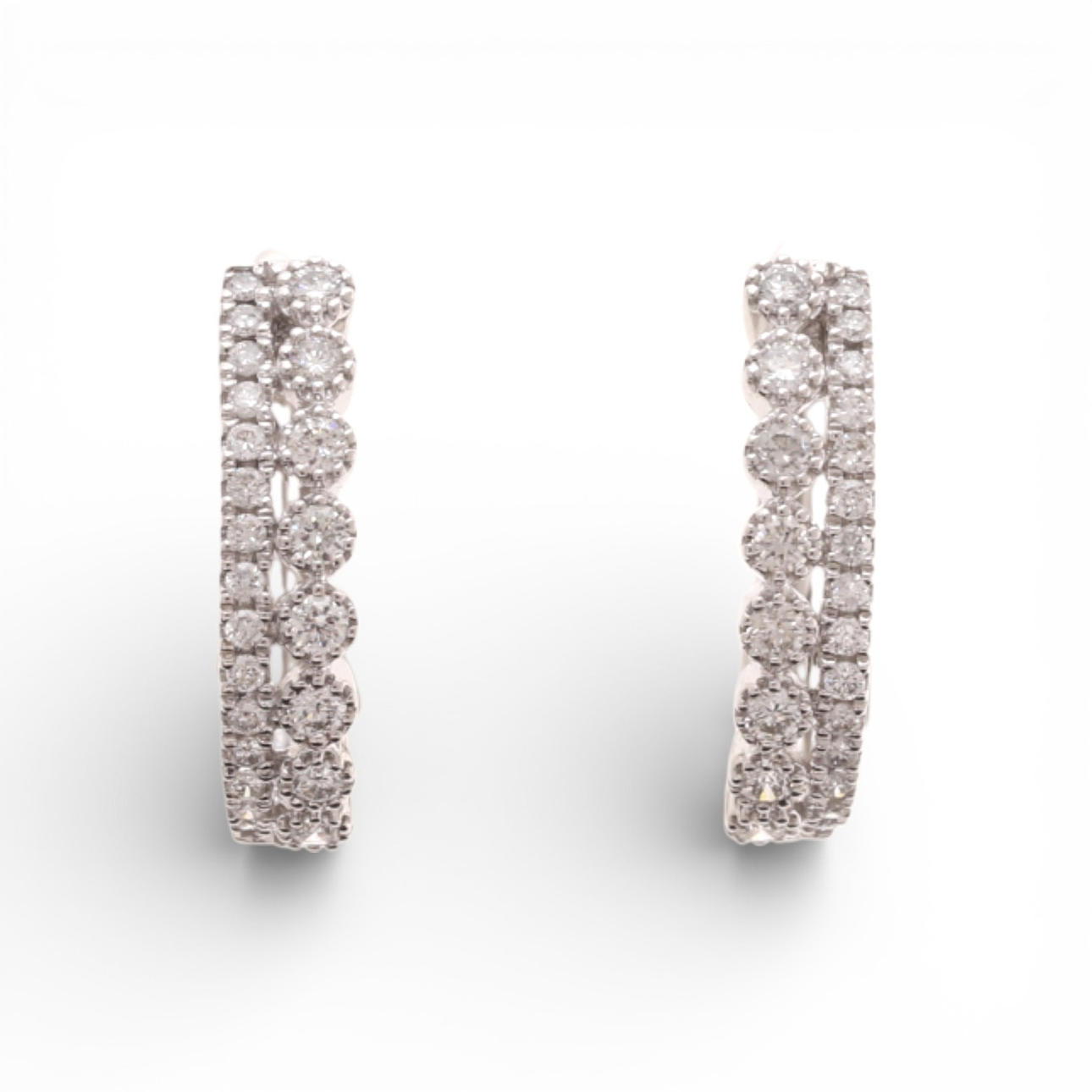 Diamonds creole earrings.