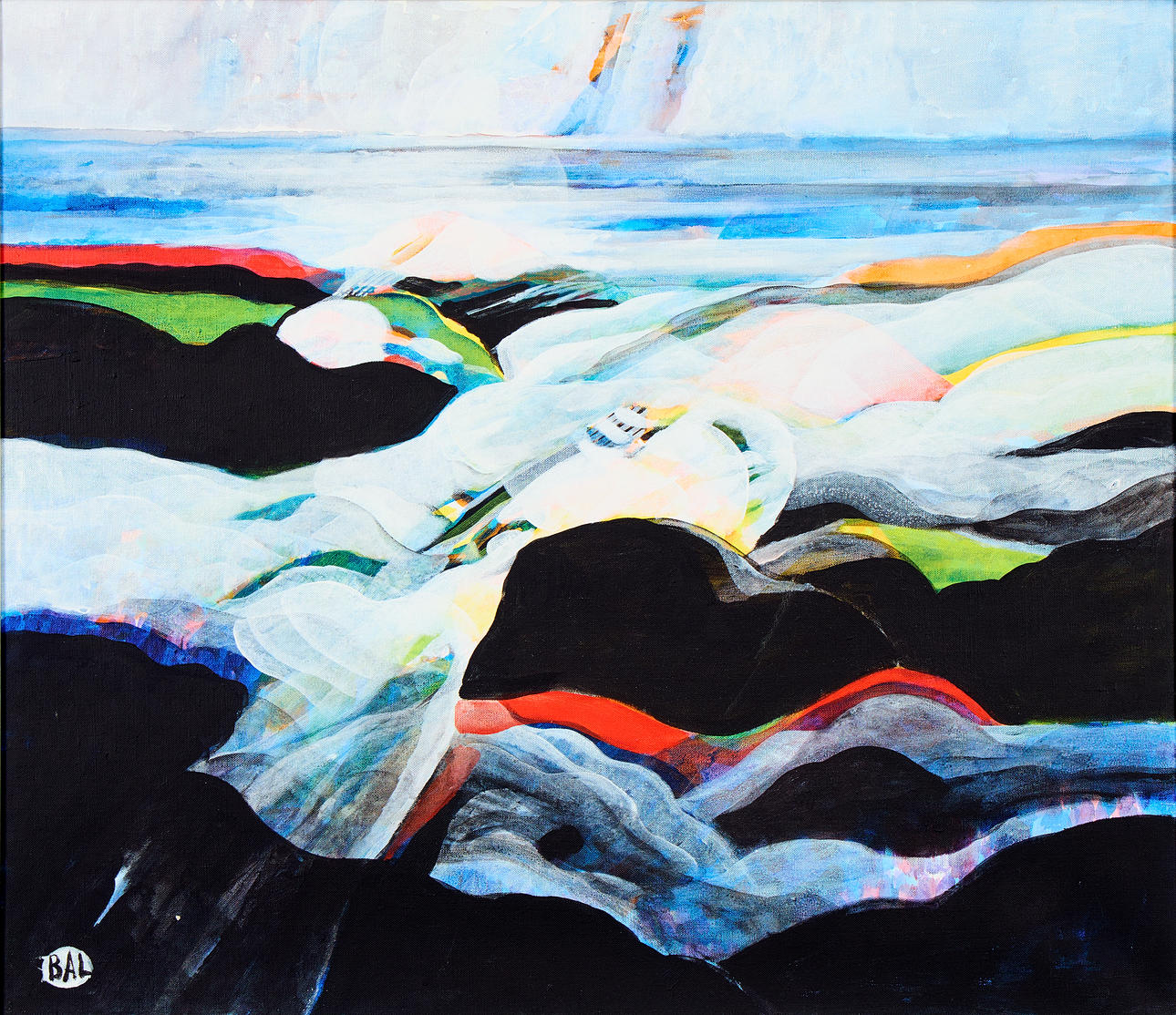 BENGT ARNE LINDEROS. Composition in blue.