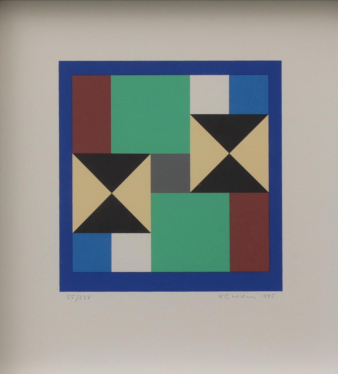 KARL GUSTAV NILSON. Composition, lithograph, no. 55/237, signed and dated 1995.