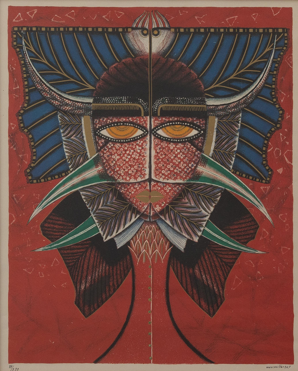 MAX WALTER SVANBERG. Figure composition, lithograph, no. 84/230, signed and dated -69.