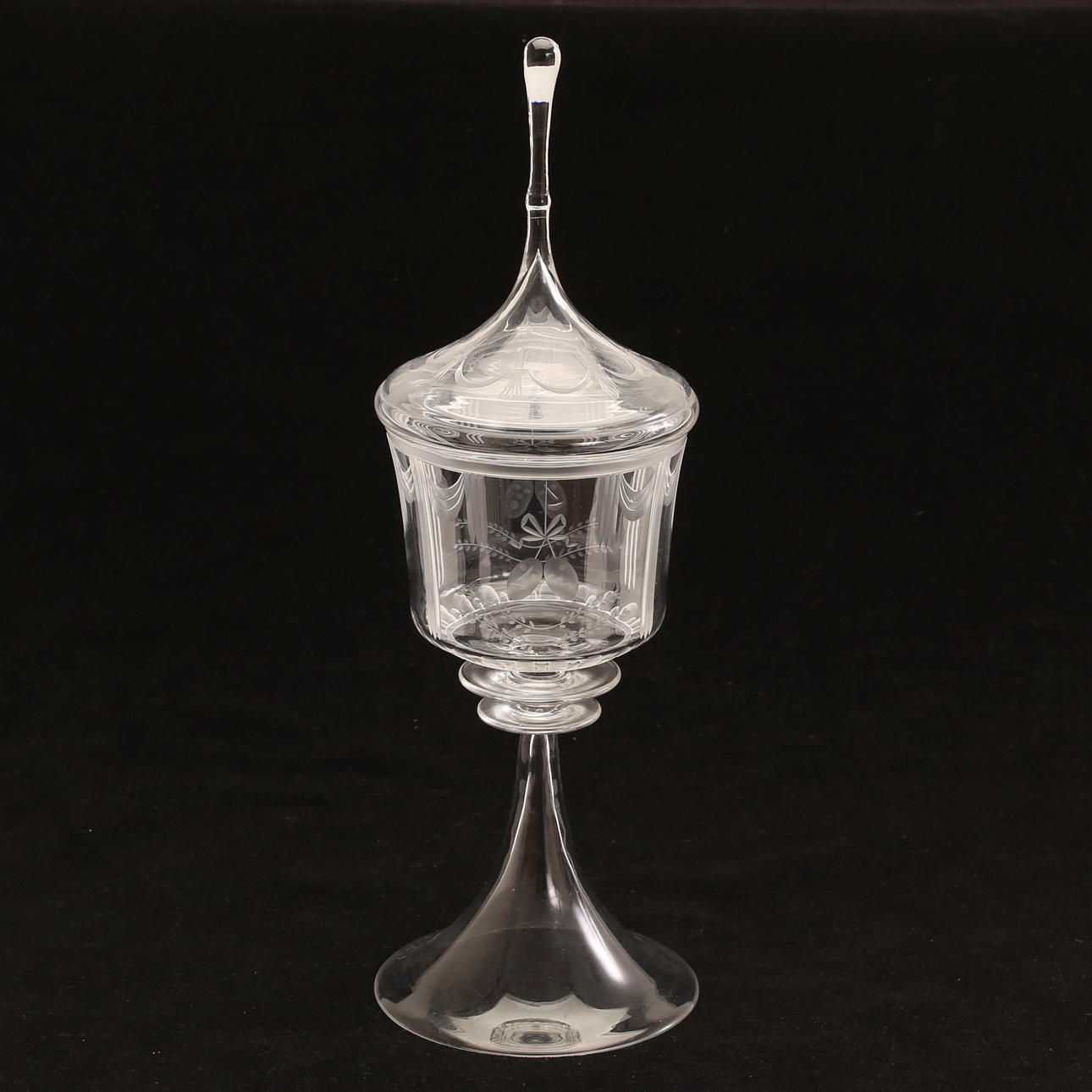 EWALD DAHLSKOG. Lock trophy, “Tespis”, signed, Kosta.