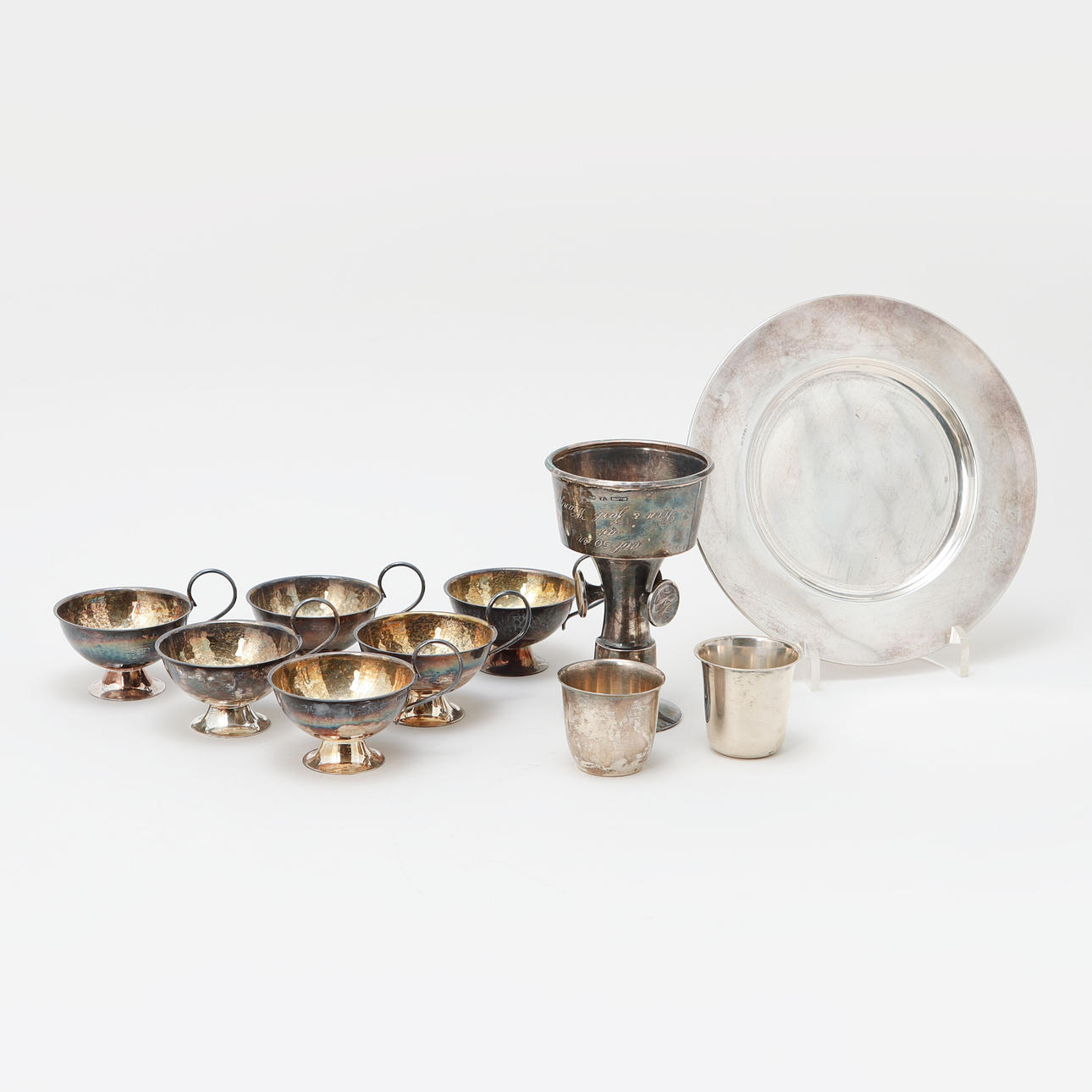 SILVER OBJECTS, 10 pieces, weight approx. 540 grams. Silver & Metals ...