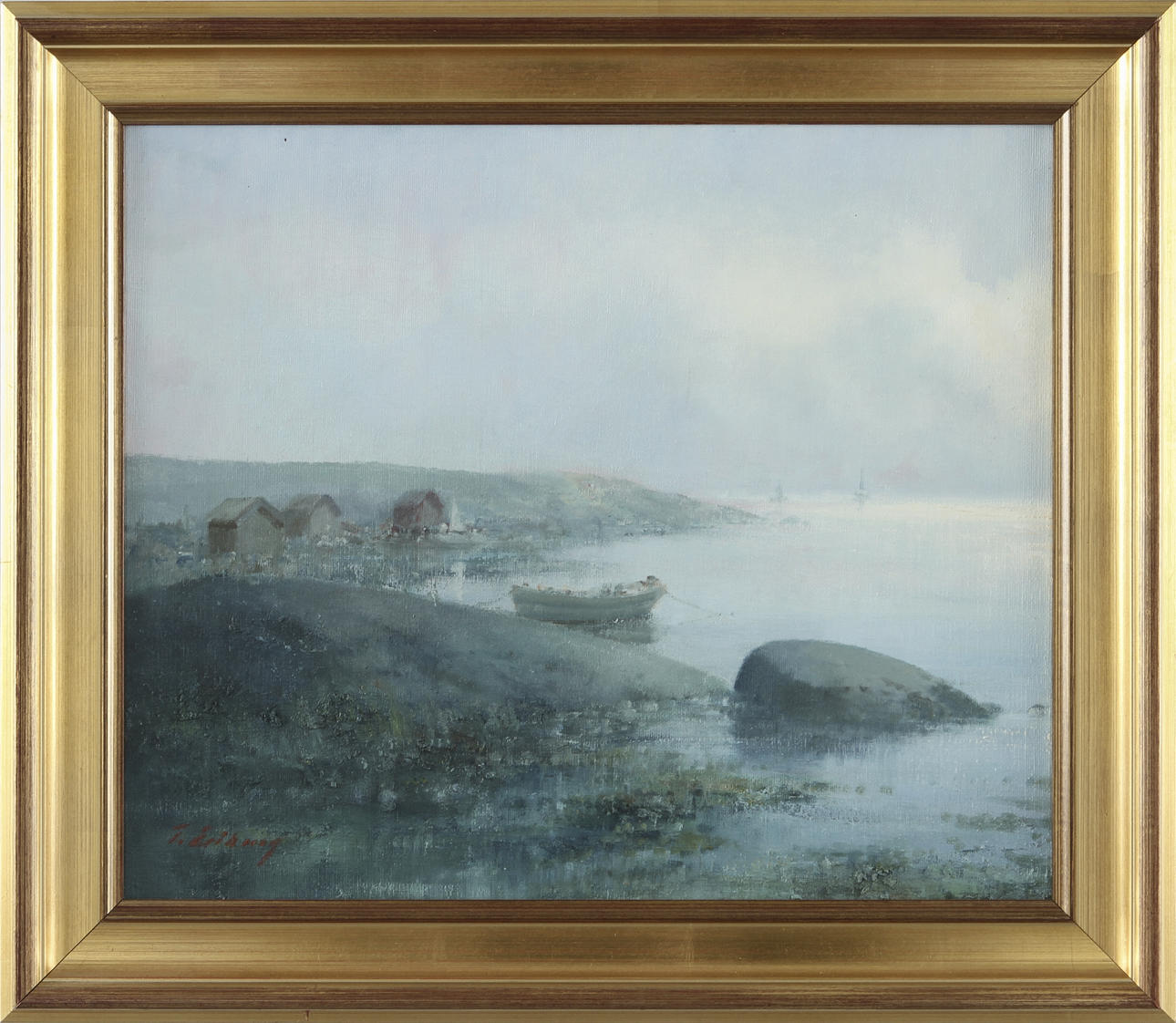 TAGE ERIKSSON. Olja på duk, signerad. Kustmotiv.