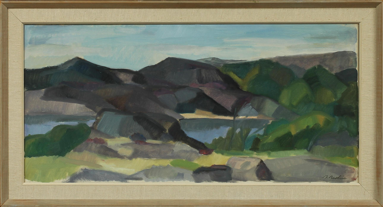 BERTIL BROLIN. Landskap, olja på duk, signerad.