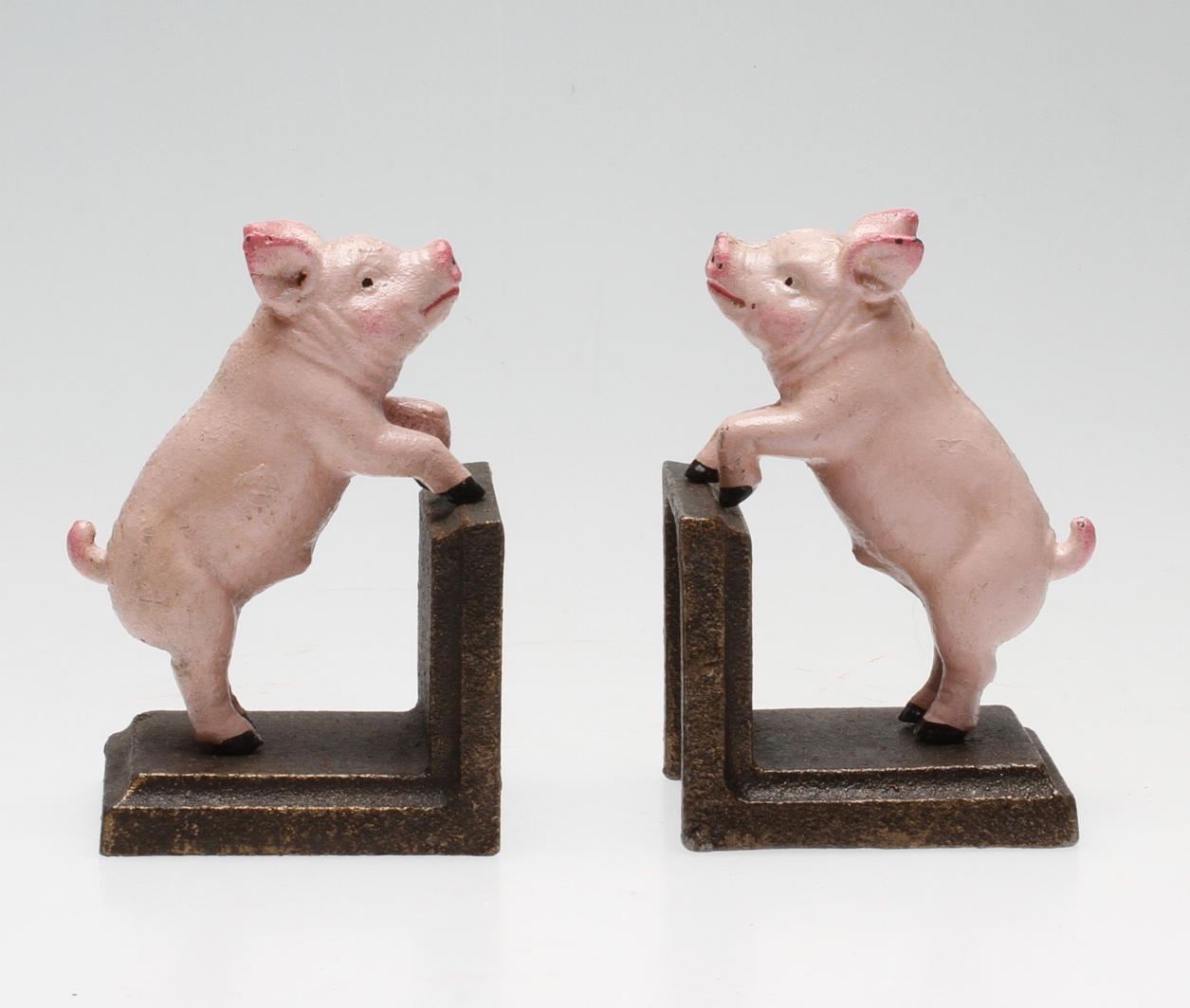 BOKSTÖD, ett par, metall, 2000-tal.