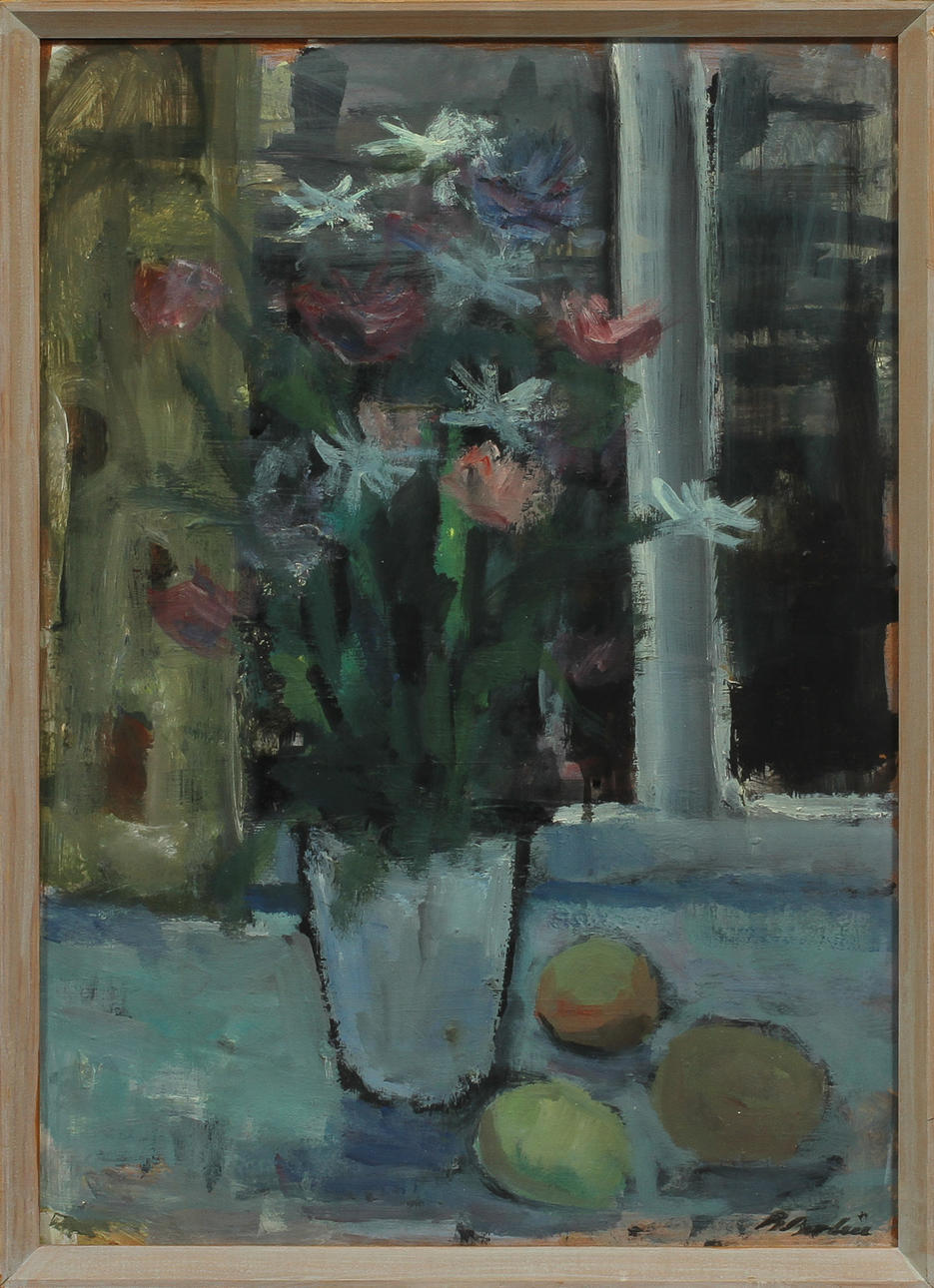 BERTIL BROLIN. Stilleben, 3 st, olja på pannå, sign.