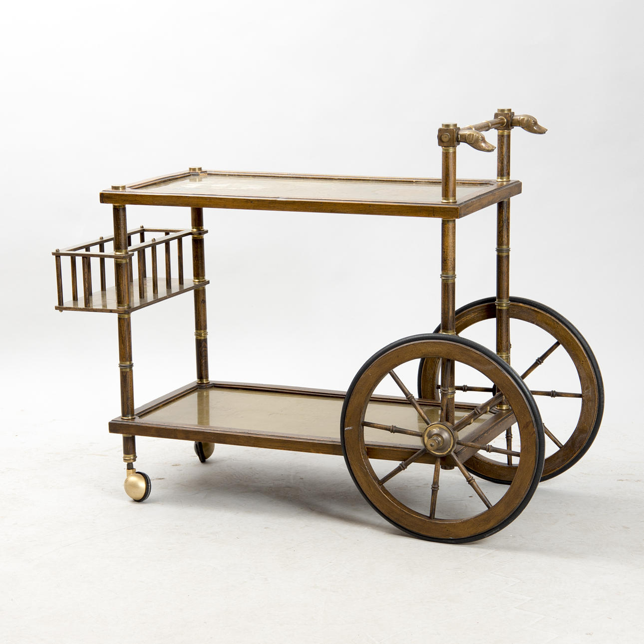 SERVERINGSVAGN, trä/mässing, 1900-talets senare hälft.