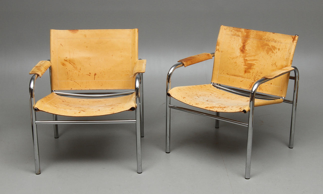 FÅTÖLJER, ett par, 1900-talets andra hälft.