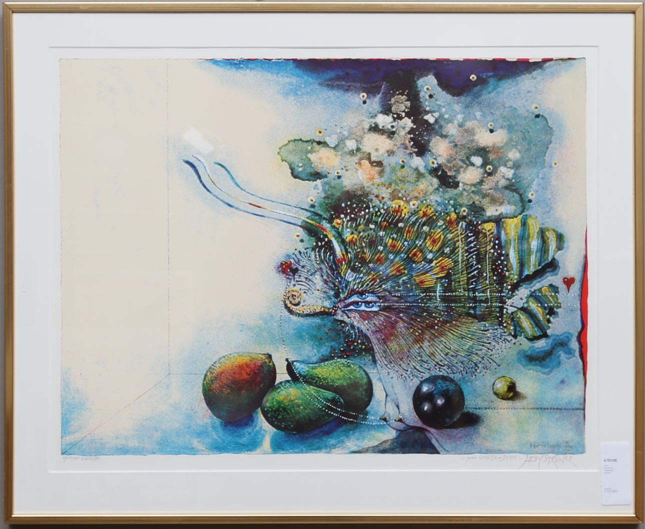 ARDY STRÜWER. Färglitografi, signerad.