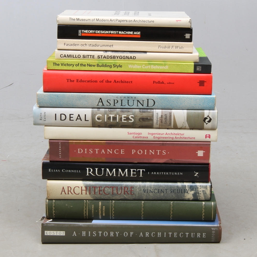 BÖCKER, 15 st, Arkitektur, bland annat "Ideal Cities", Ruth Eaton, "Stadsbyggnad", Camillo Sitte.