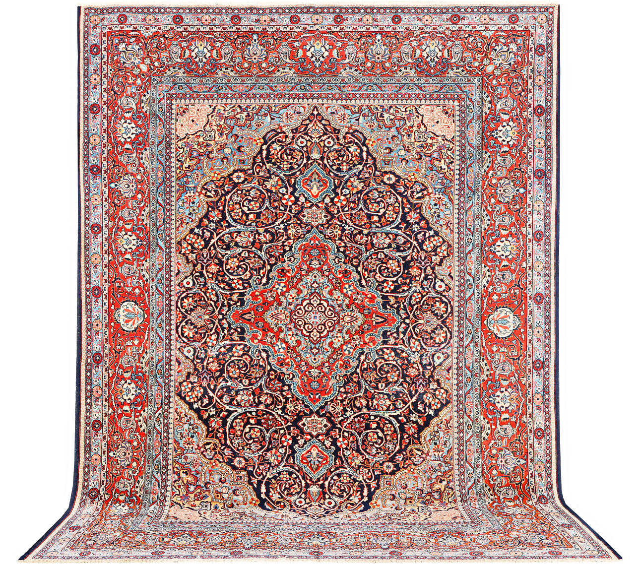 CARPET, antique, Keshan, 355X260 cm.