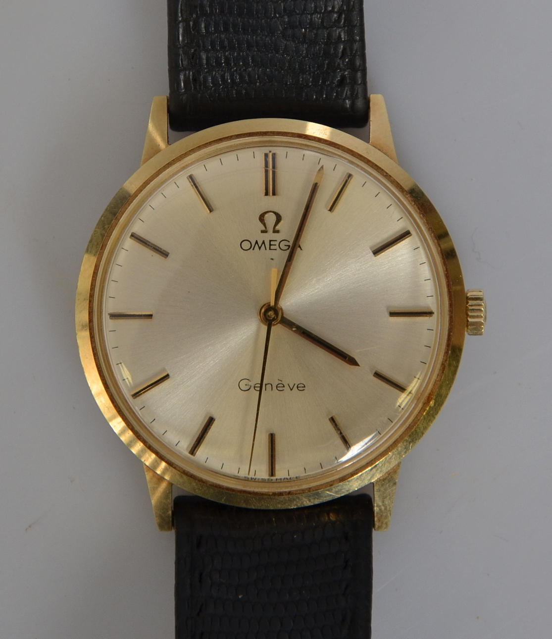 HERRARMBANDSUR, Omega Geneve, guld 14 k.