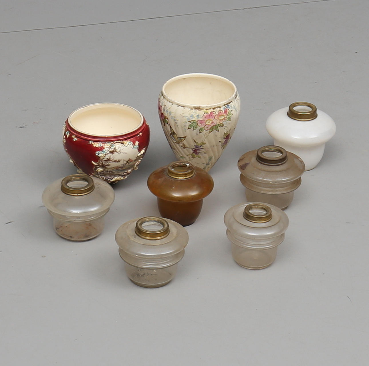 LAMPDELAR, 8 st, 1800-/1900-tal.