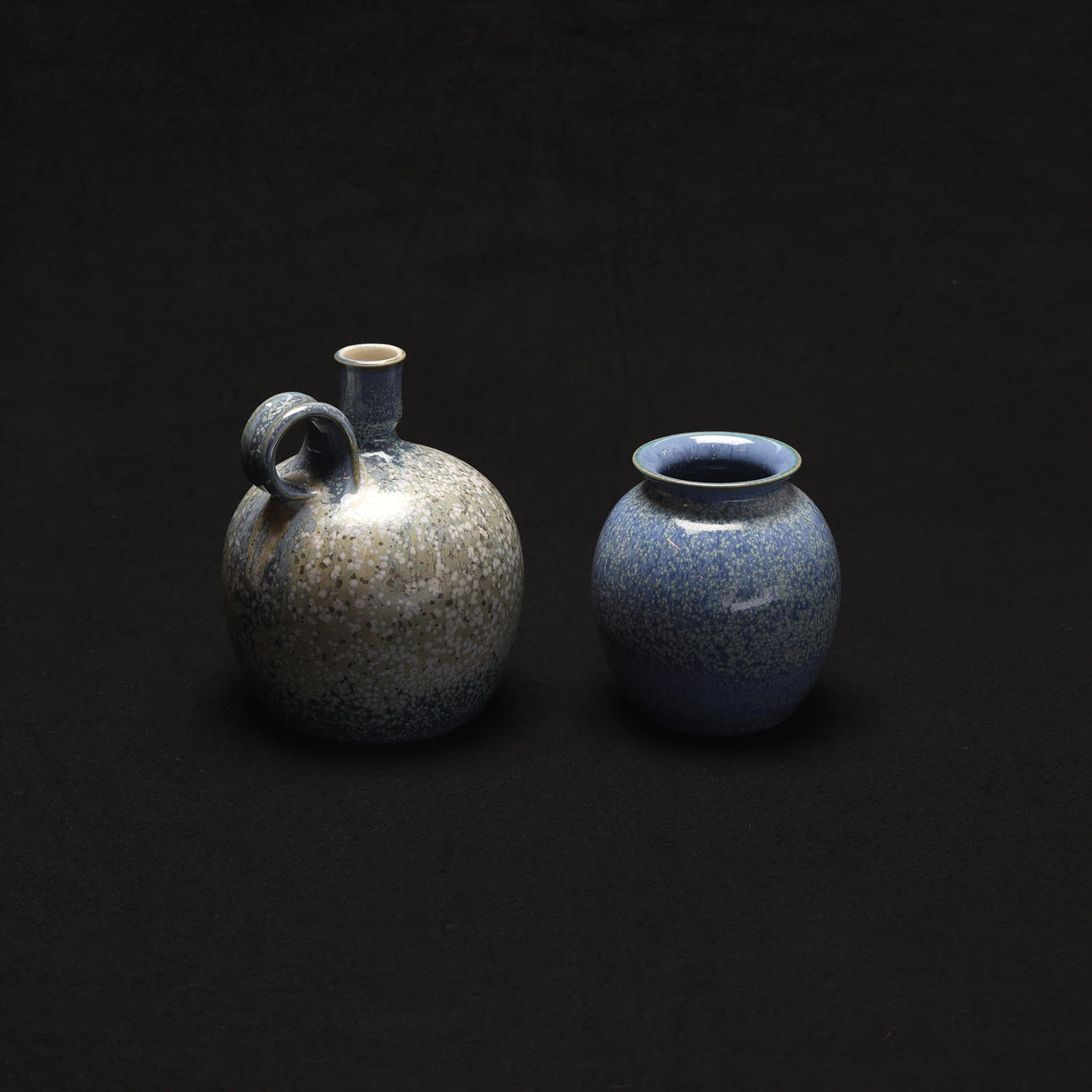 MAGNUS HÄGLUND. Two ceramic vases, Trouser hooks, signed.