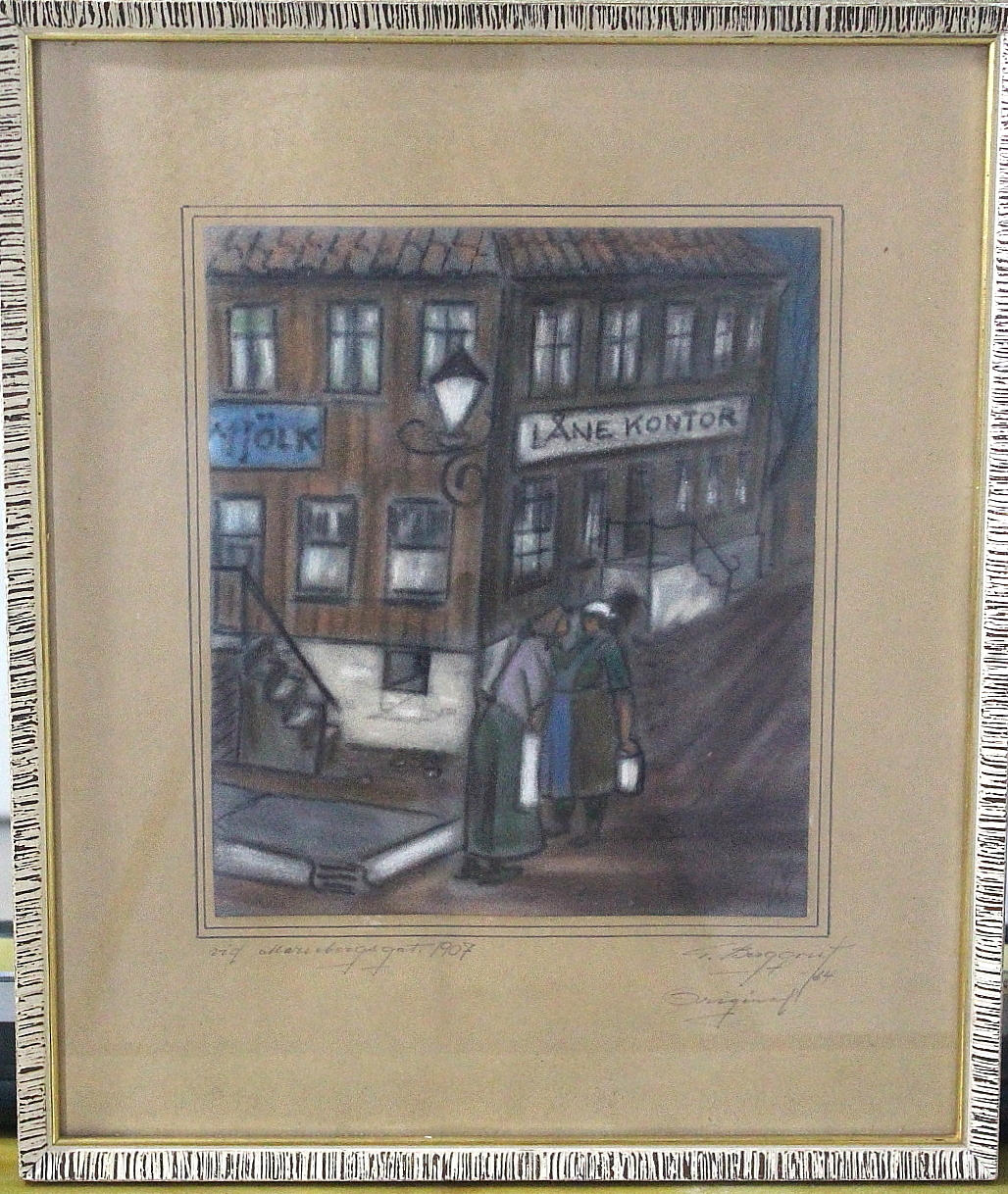 GUSTAV BERGQVIST. watercolor, signed.