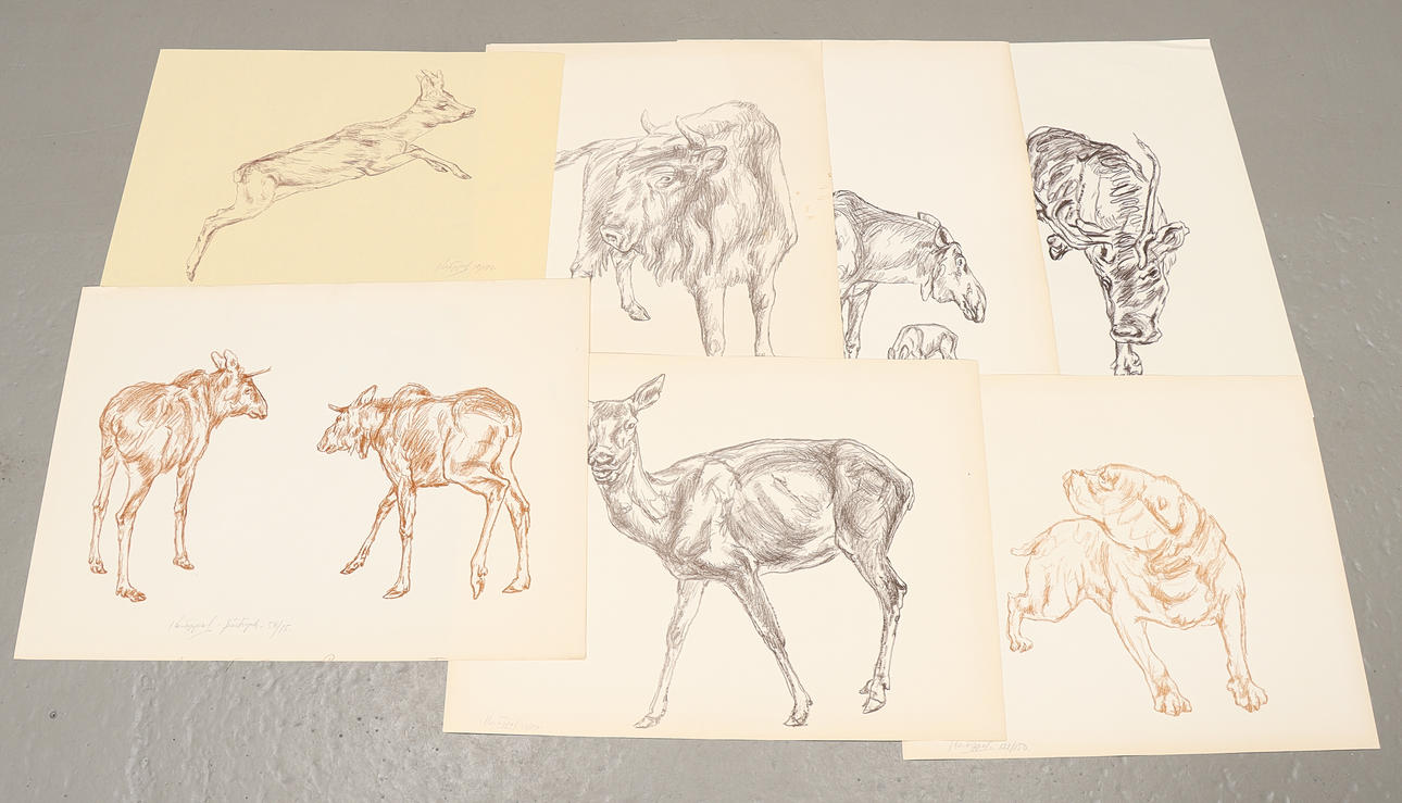 ARVID KNÖPPEL. Grafiska blad 10 stycken.