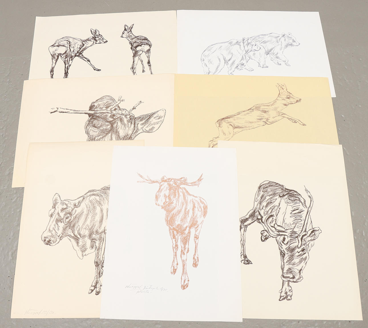 ARVID KNÖPPEL. Grafiska blad 10 stycken.