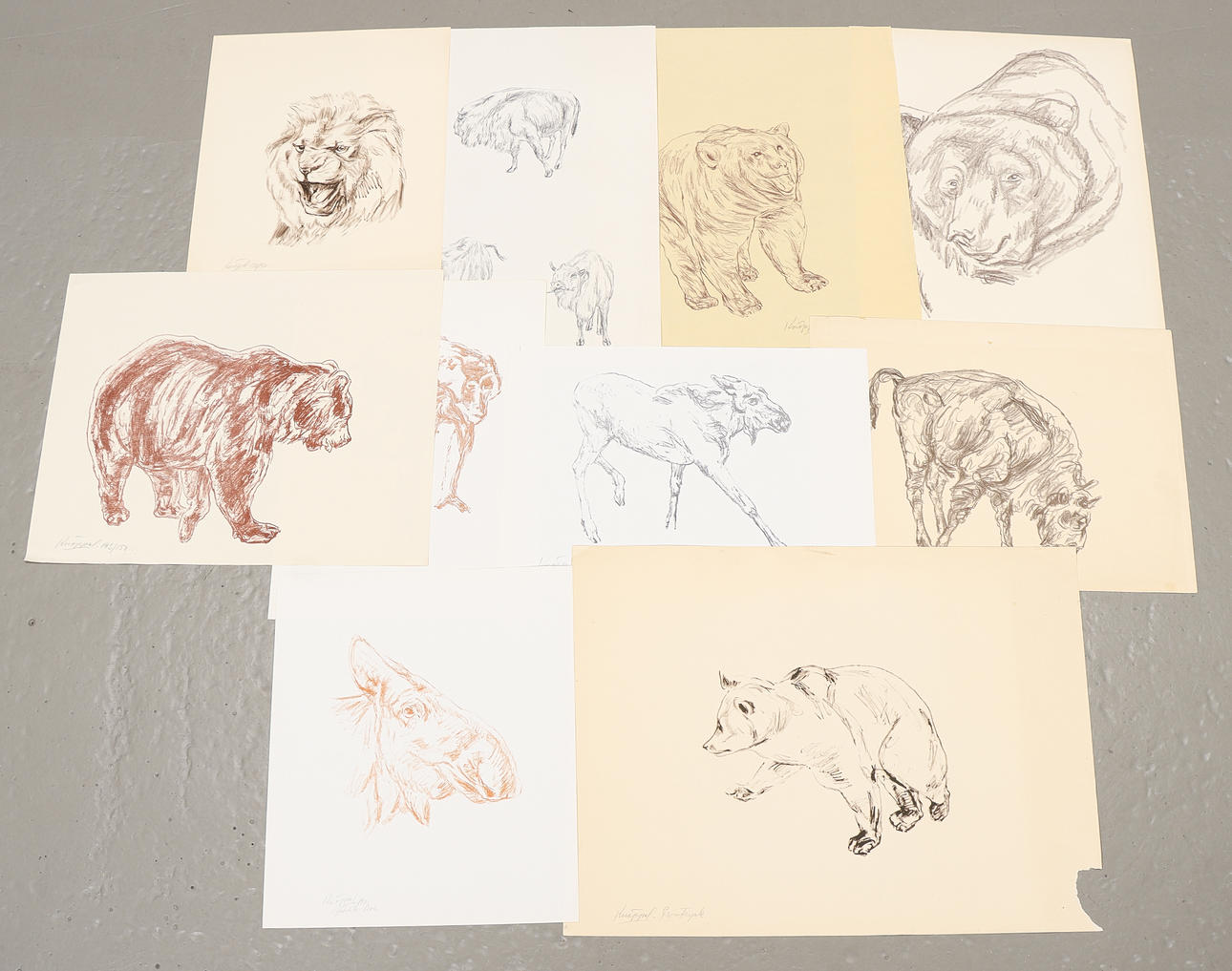 ARVID KNÖPPEL. Grafiska blad 10 stycken.