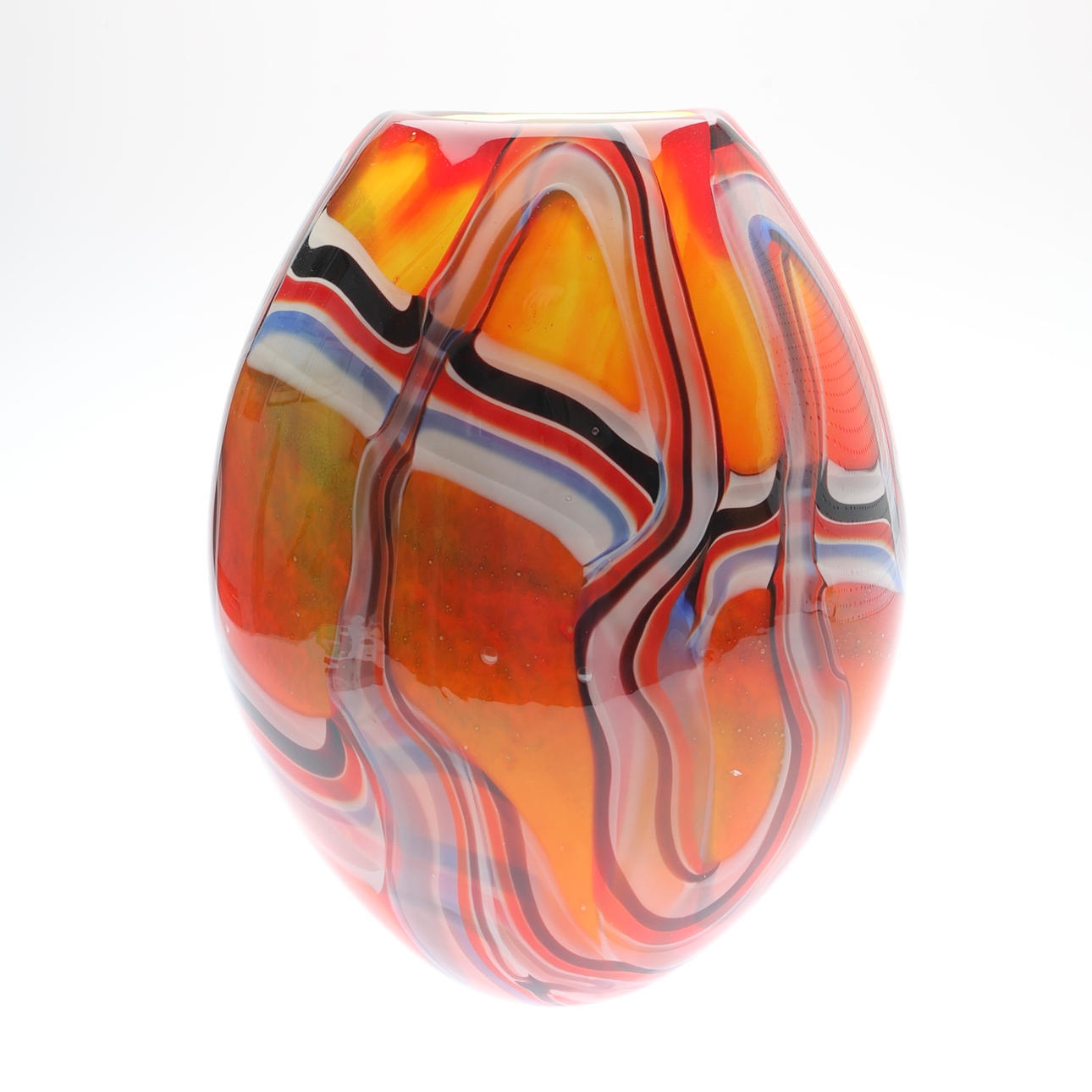 LARGE MURANO GLASS VASE.