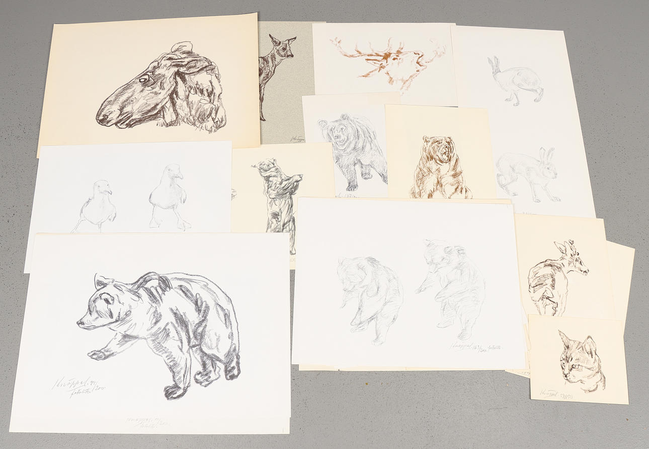 ARVID KNÖPPEL. Graafiset arkit 20 kpl.