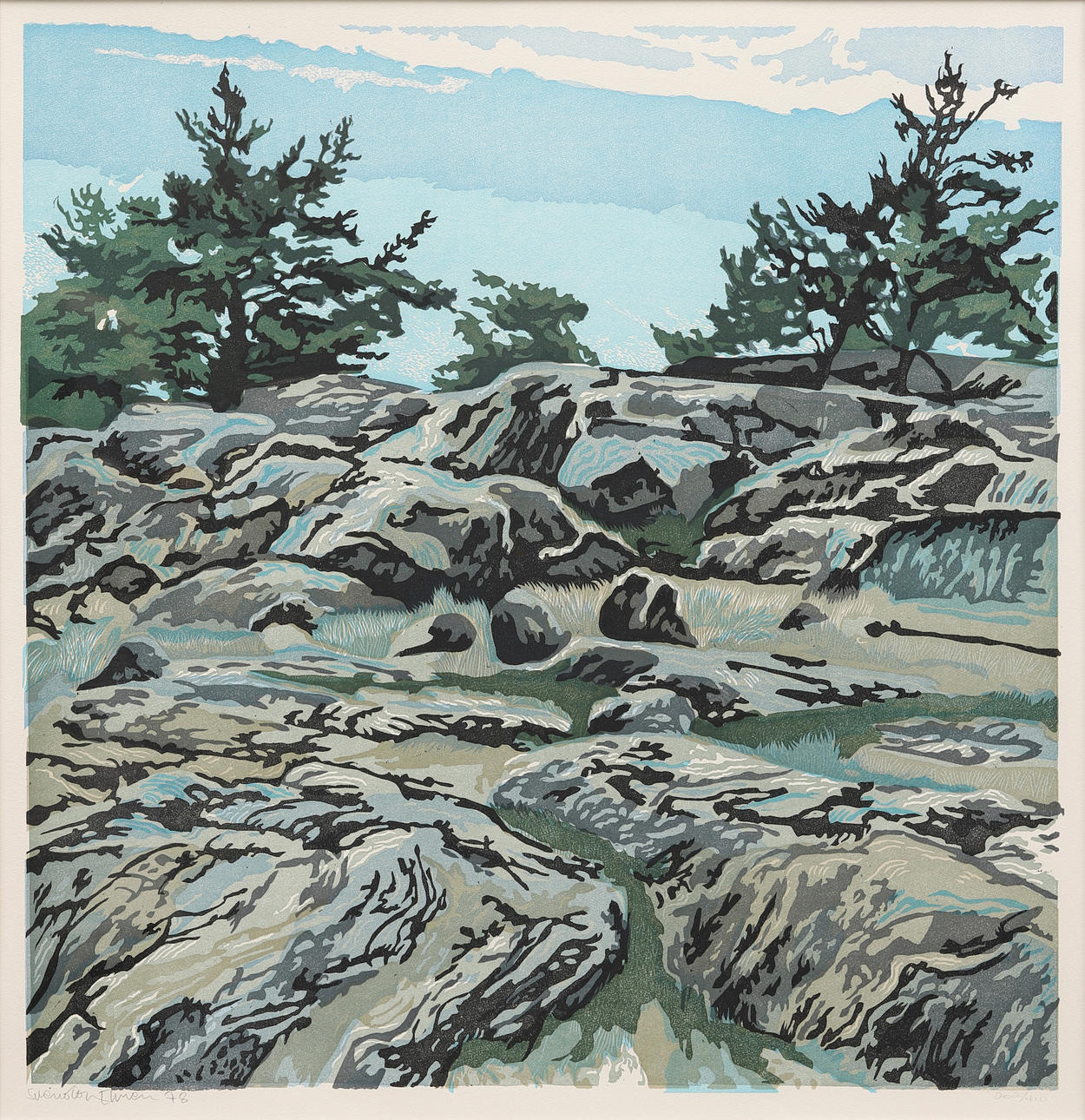 SVENOLOV EHRÉN. Lithograph, signed, dated -78 and numbered 202/410.