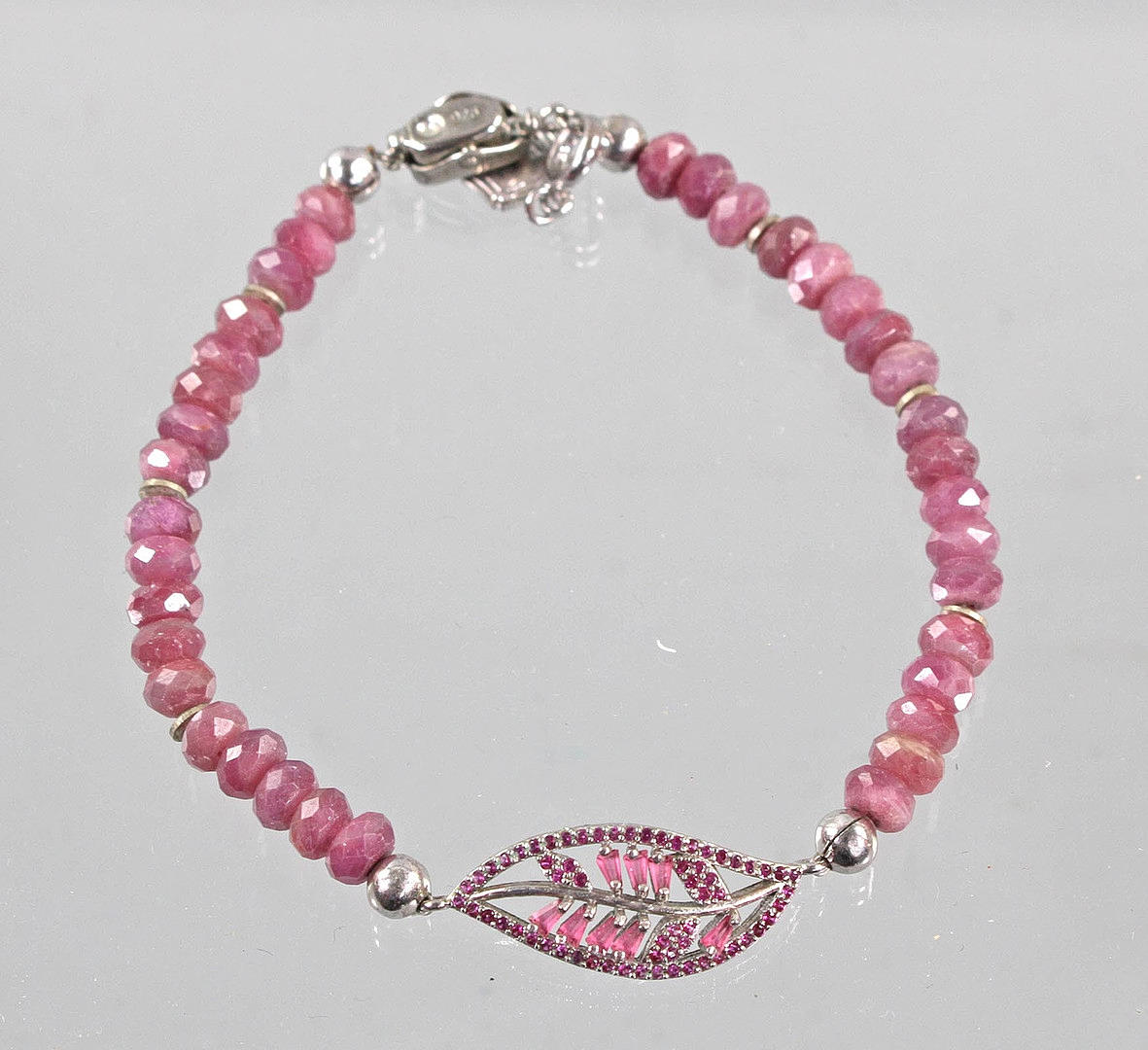RUBY BRACELET in 925 silver.