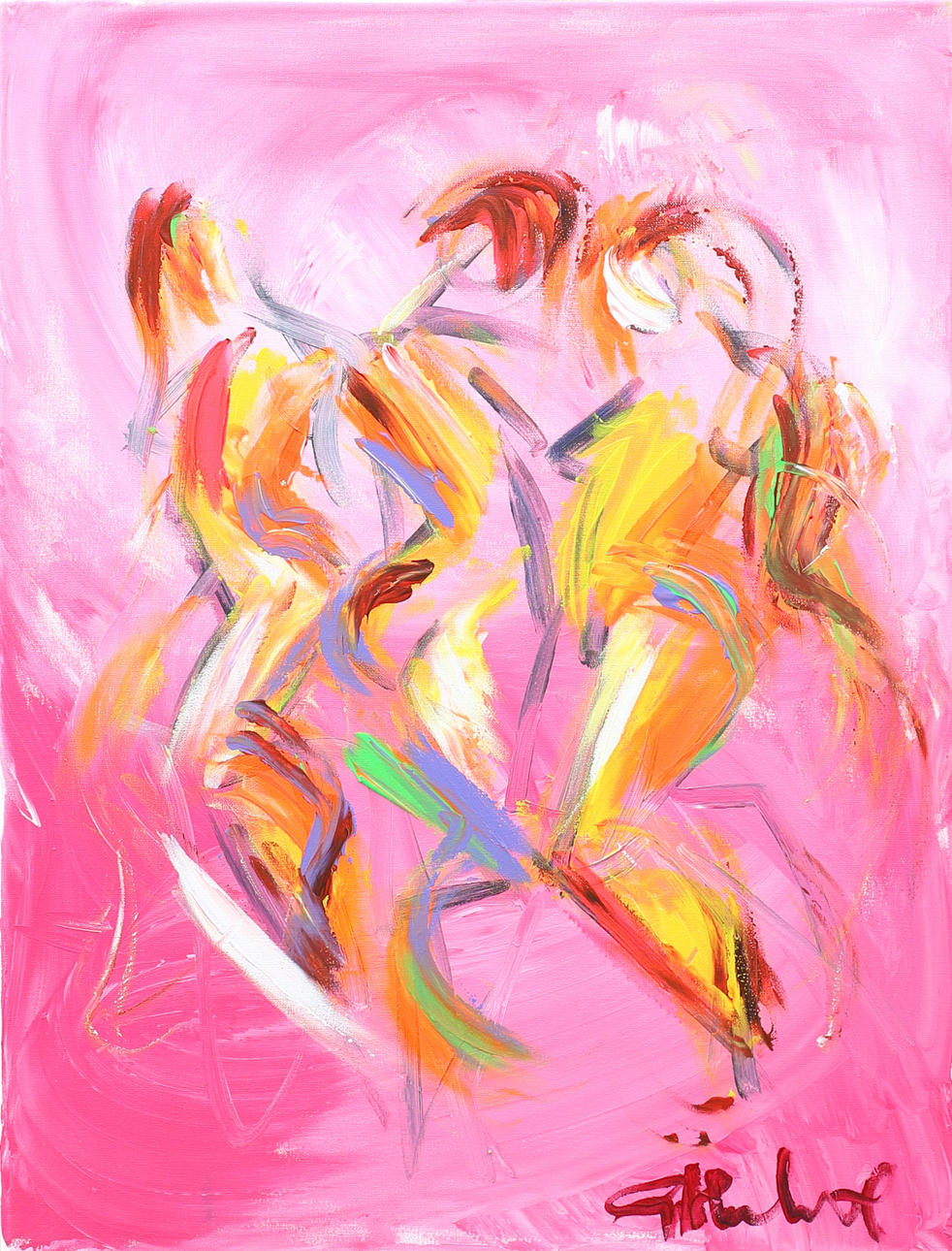 GÖRAN HAUSENKAMP. Modeller, akryl på duk, signerad G Hausenkamp.