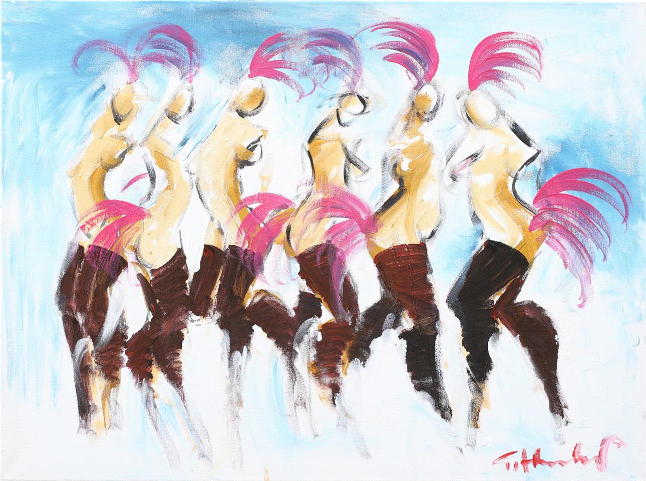 GÖRAN HAUSENKAMP. Modeller, akryl på duk, signerad G Hausenkamp.