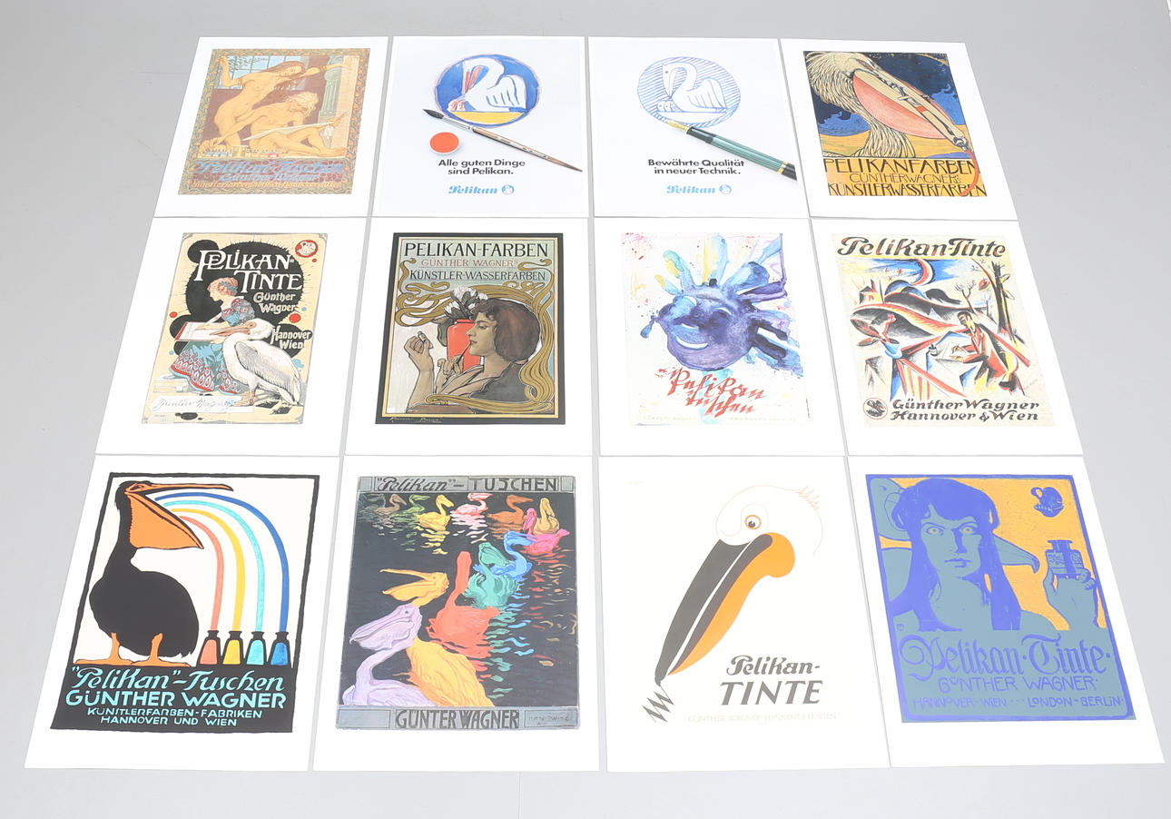 AFFISCHER, 12 st, Pelikan, Hannover.