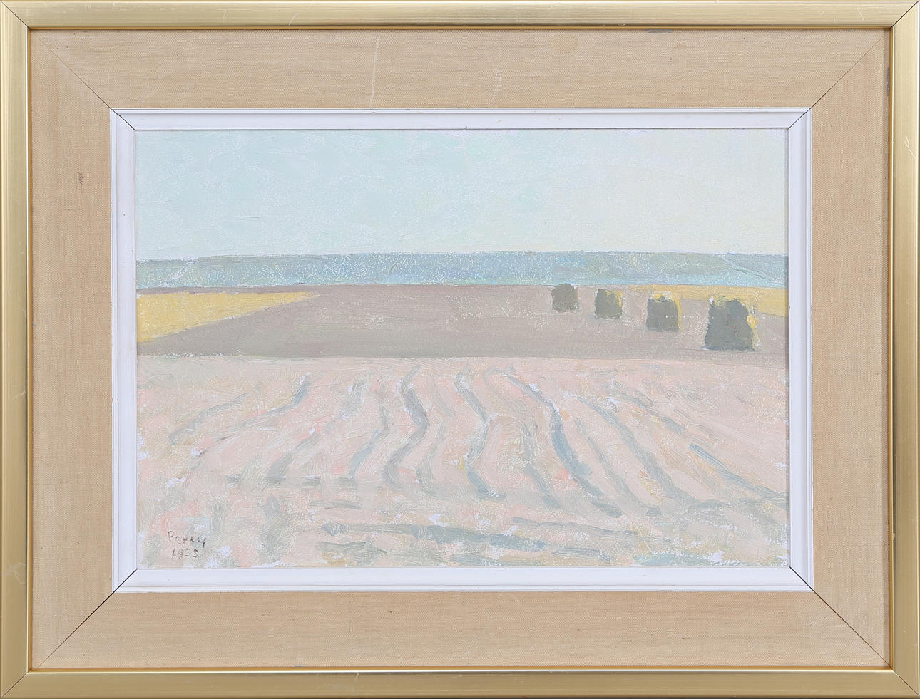 ARTHUR PERCY. "Sensommar", olja på pannå, signerad 1955.