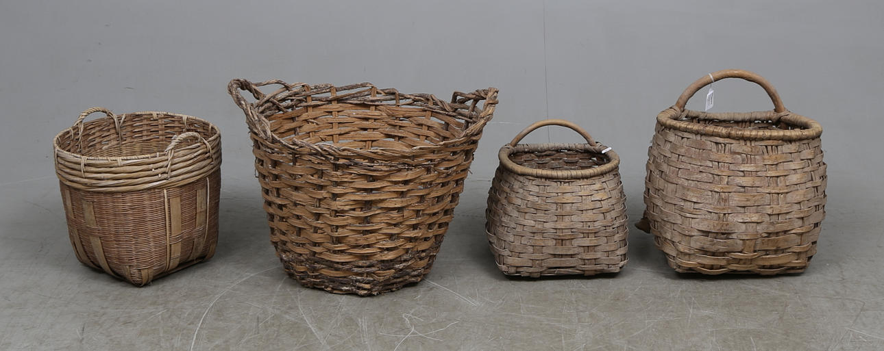 KORGARBETEN, 4 st, 18/1900-tal.