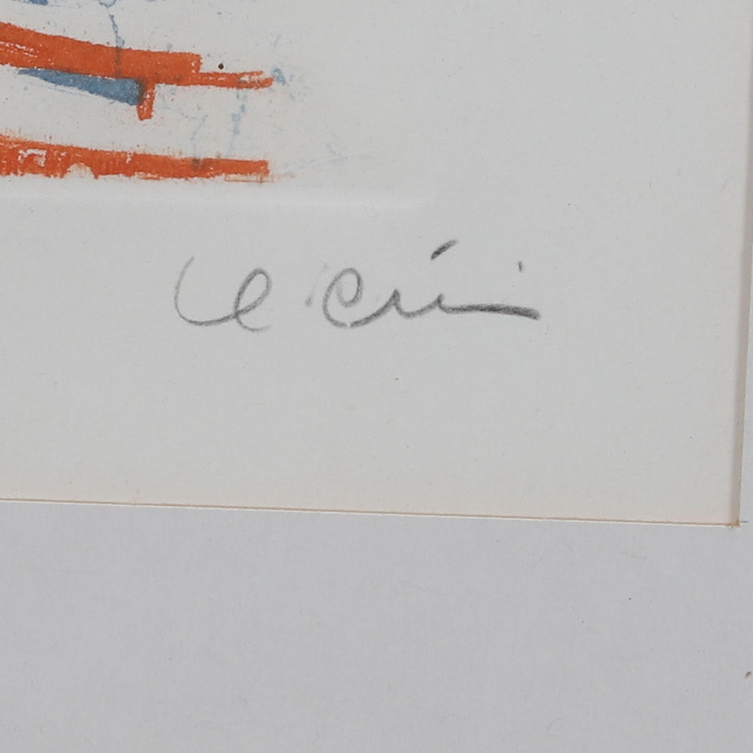 CRISTINA CINI DI PIANZANO. A colour lithograph, harbour motif, signed ...