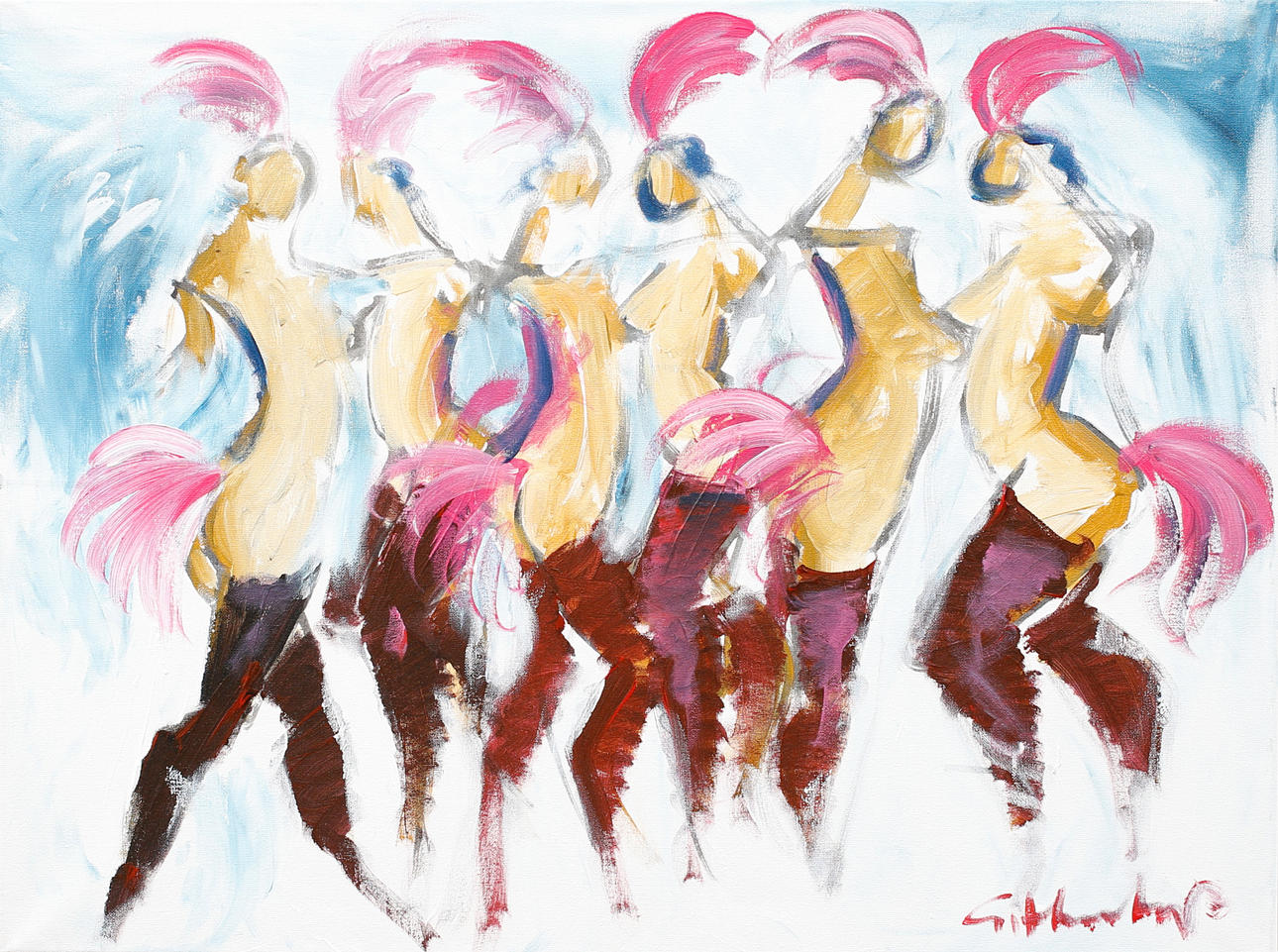 GÖRAN HAUSENKAMP. Modeller, akryl på duk, signerad G Hausenkamp.