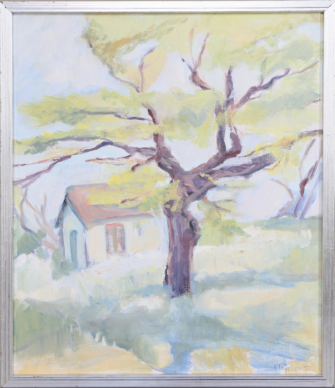 OIDENTIFIERAD KONSTNÄR. Vid Ölands norra udde, olja på duk, signerad E Togelius.