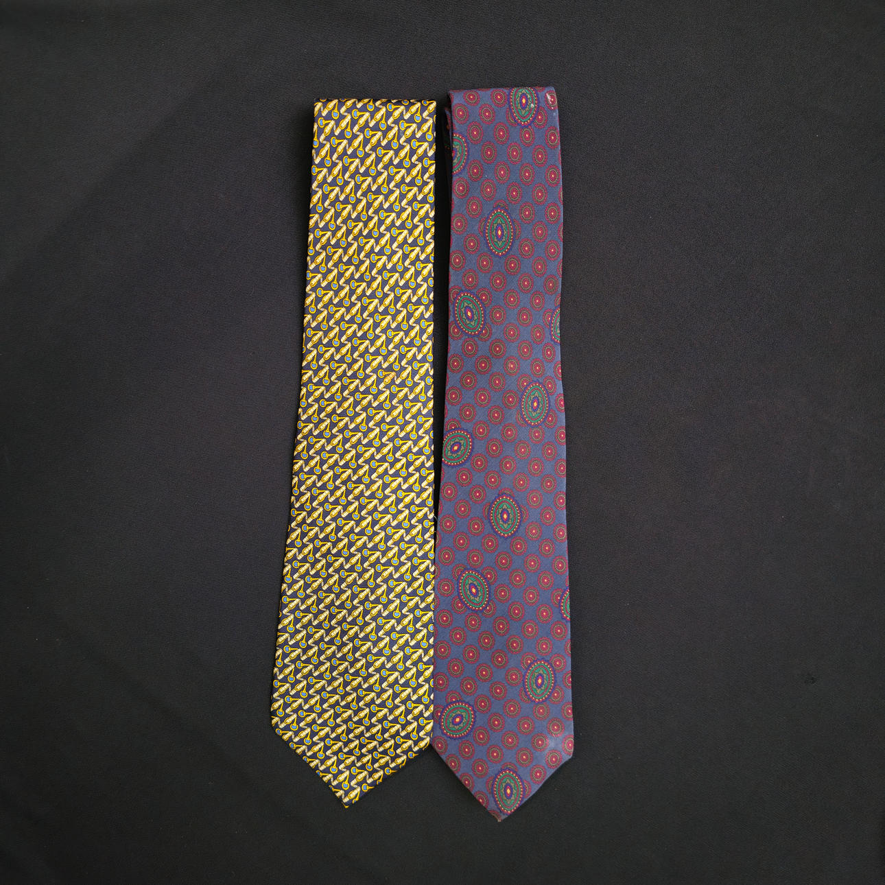 NINA RICCI. TWO SILK TIES.