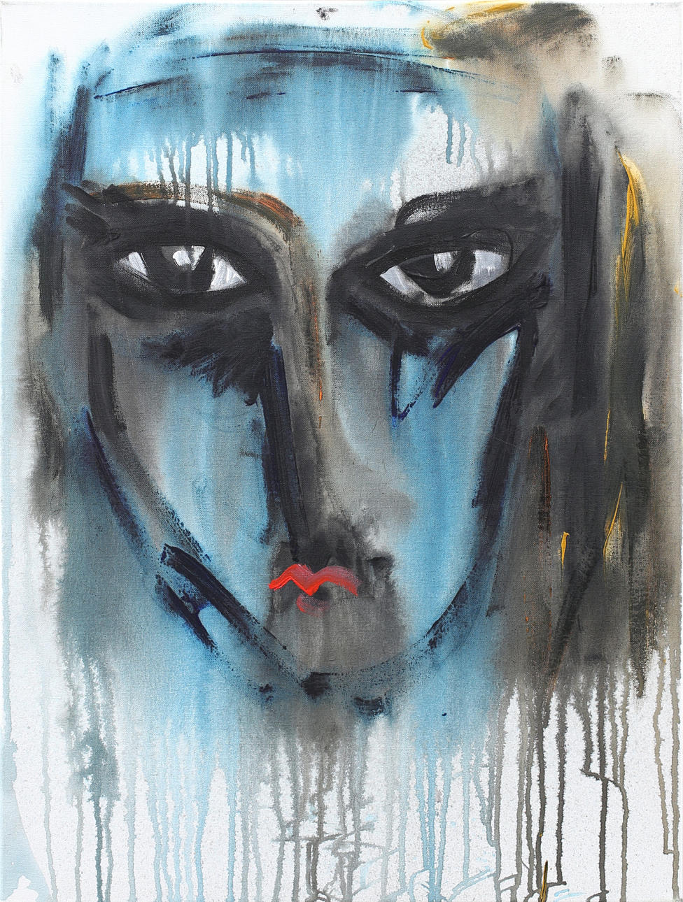 GÖRAN HAUSENKAMP. Porträtt, akryl på duk.