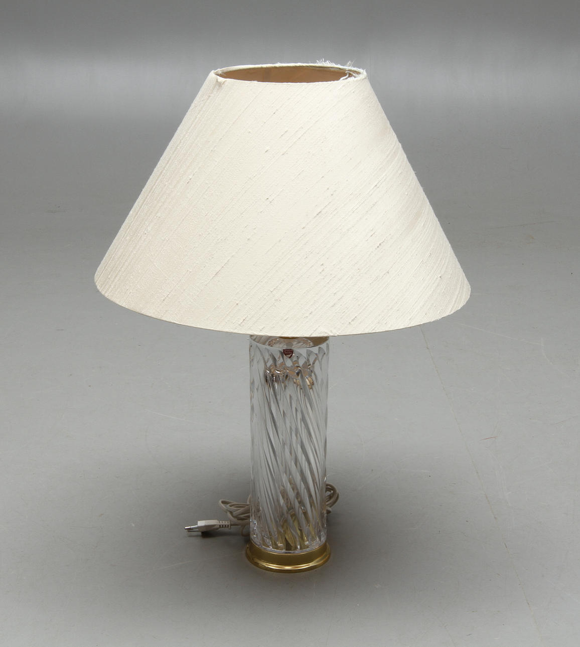 BORDSLAMPA, glas, Orrefors, 1900-tal.