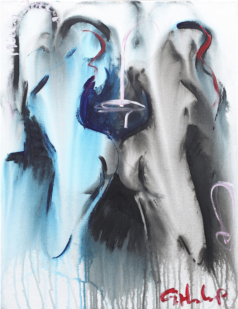 GÖRAN HAUSENKAMP. Modeller, akryl på duk, signerad G Hausenkamp.