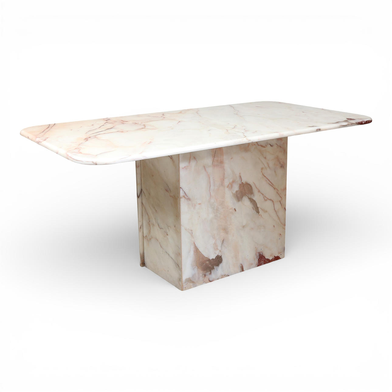 Italian dining table in marble, circa 1970.