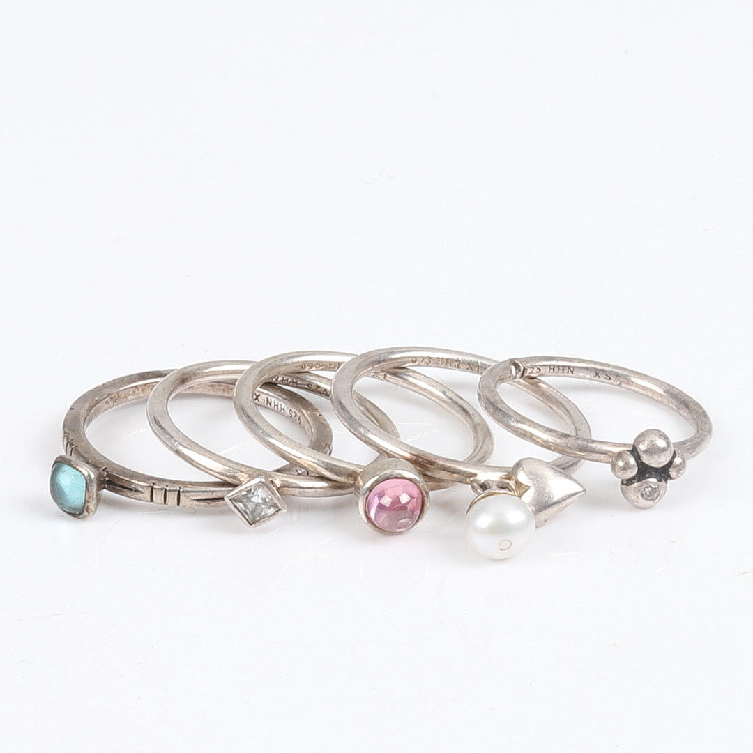RINGS, 5 pcs, Sterling Silver. Jewellery & Gemstones - Rings - Auctionet